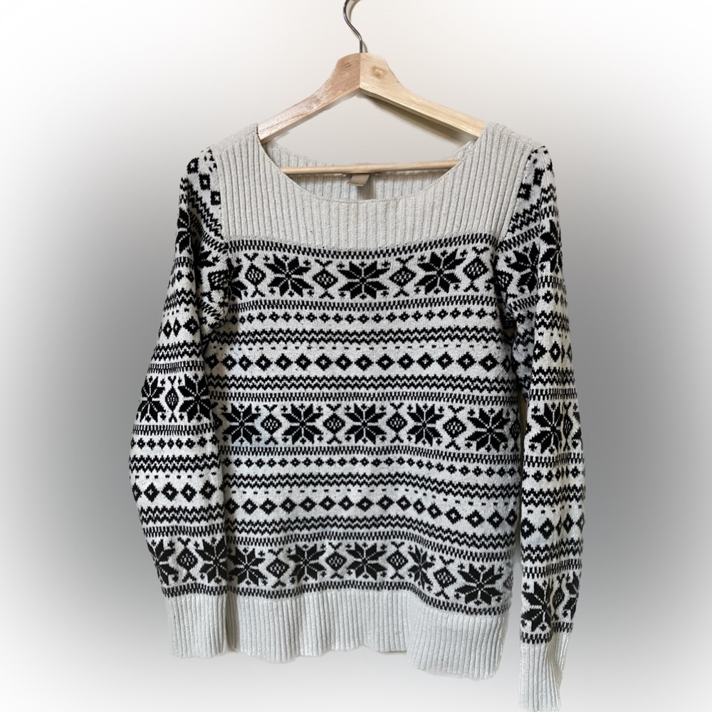 Loft Snowflake Knit Sweater